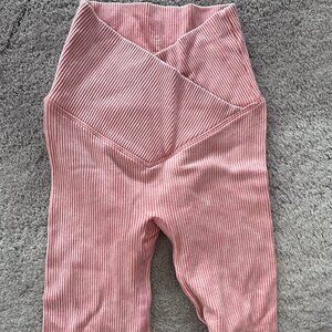 Pink High waist cross leggings